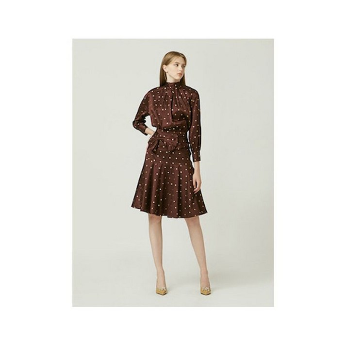 모조에스핀 리본장식 A라인 플레어 스커트 WIJ223MSD002 375605