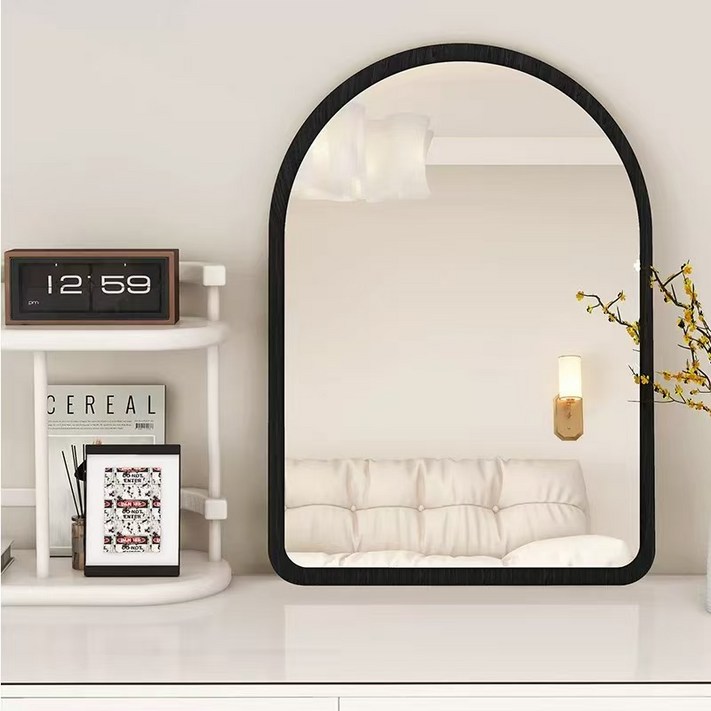 화장대 거울 모던 스탠드 벽걸이 아치형 탁상거울 메이크업거울 원목 우드