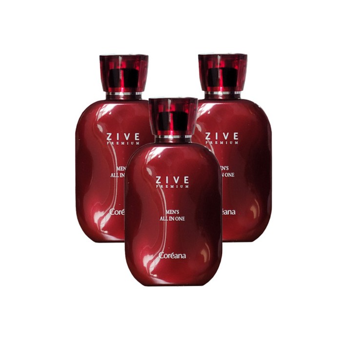 주름개선미백코리아나 프리미엄 지브 맨즈 올인원 3개 남자 스킨로션에센스, 3개, 150ml