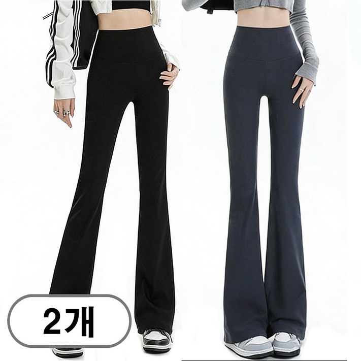 차쿠 11 여성 나팔 레깅스 뱃살커버 보정 부츠컷 레깅스 겨울 기모 2세트