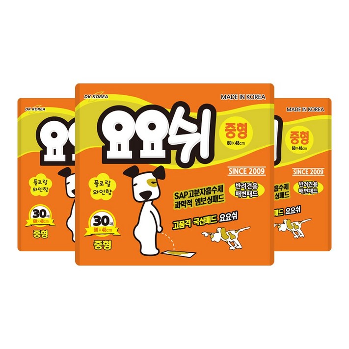 요요쉬 배변패드 중형 30매 x 3개 요요쉬 배변패드 중형 30매 x 3개