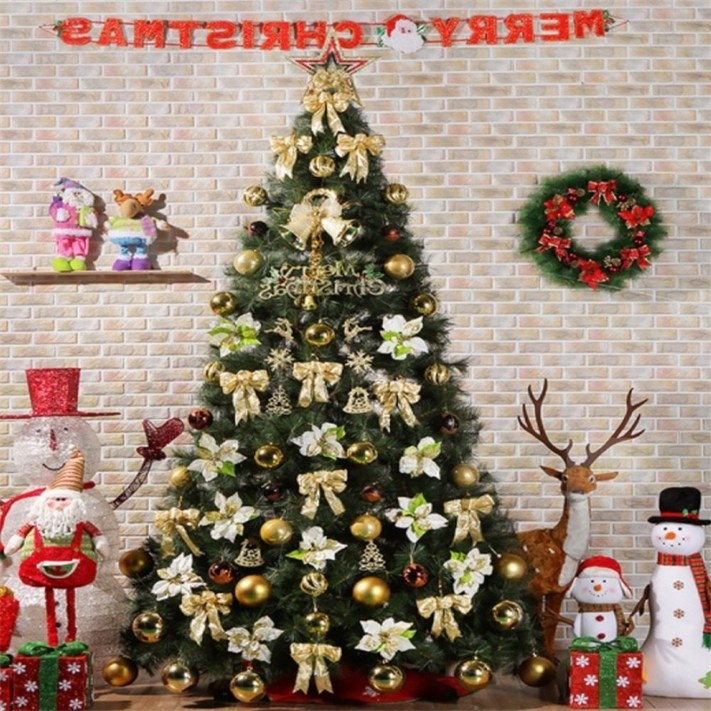 콩킹상점 300cm 골드 솔잎트리 풀세트 크리스마스트리3m