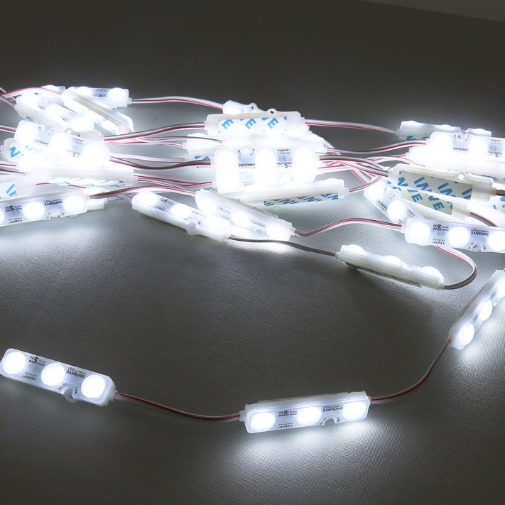 LED 3구 모듈 DC 12V 간판 제작 조명 방수 IP68 50개