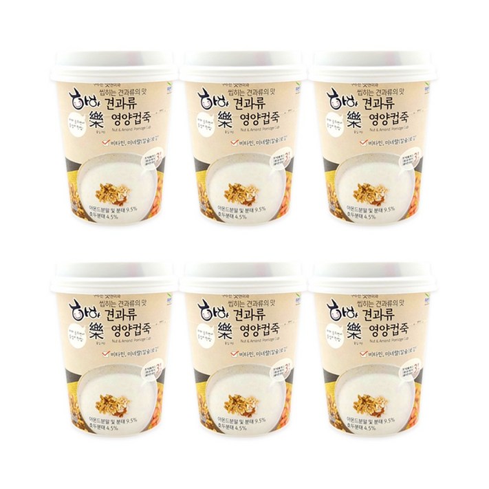 푸른가족 견과류 영양컵죽, 40g, 6개