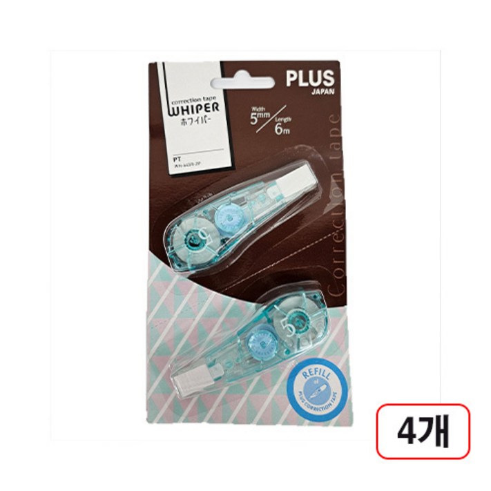 플러스 수정테이프 리필 2입 WH645R2P, 4개입