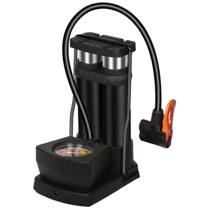 투데이리빙 2배 강력한 업그레이드 에어 발펌프 발로 밟는 공기 주입기 자동차 자전거 바이크 튜브 휴대용 바람 펌프 공기주입기