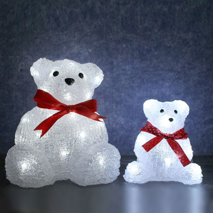 마리꼬 LED 크리스마스 곰인형 장식, LED 곰인형, 1개