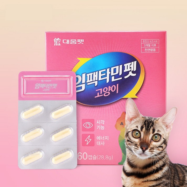 임팩타민펫 대웅펫 고양이 캡슐 영양제