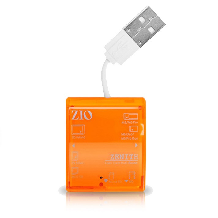 ZIO 45in1 외장형 멀티 카드 리더기 Zenith, Zenith, 오렌지