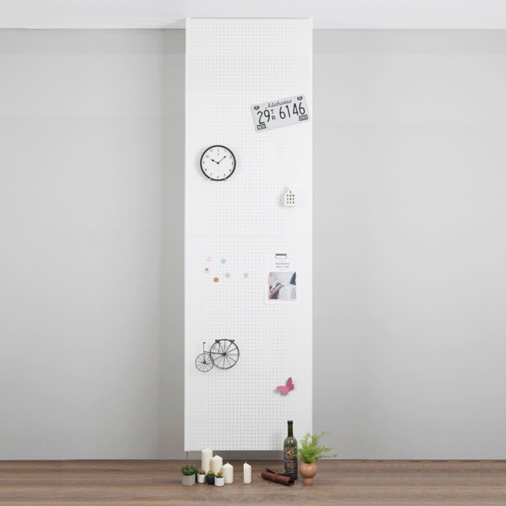 타공판닷컴 철제 파티션 가로 70cm x 높이 110cm  가로 70cm x 높이 110cm 세트, 화이트