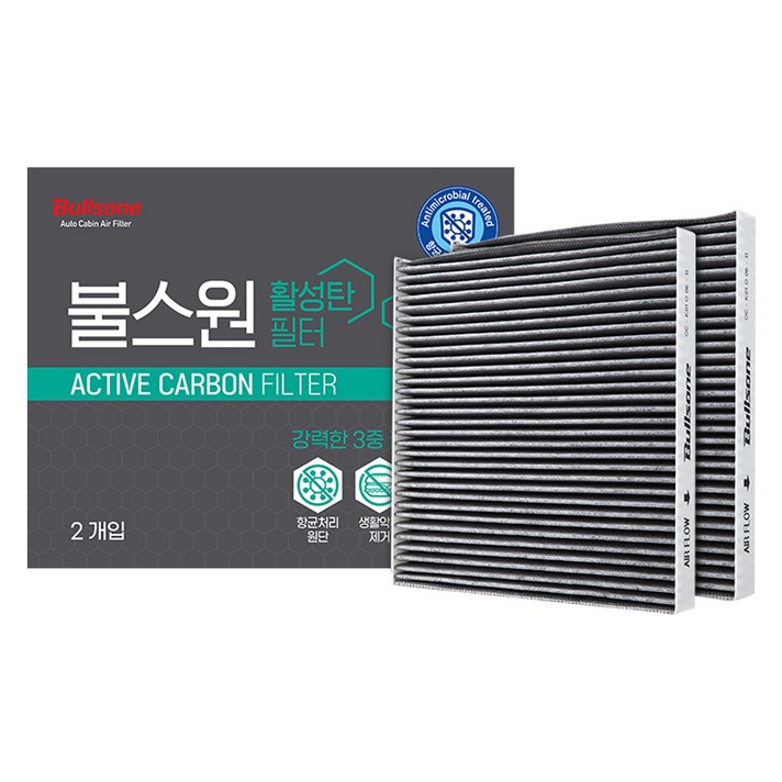 불스원 활성탄 에어컨히터 필터 2p, 21번, 1개 불스원 활성탄 에어컨히터 필터 2p, 21번, 1개