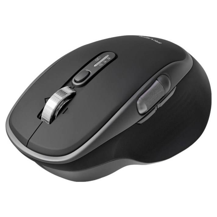 아이리버 스마트스크롤 무한휠 멀티페어링 블루투스 무소음 세미 버티컬 무선 마우스 GT300, 블랙, GT300