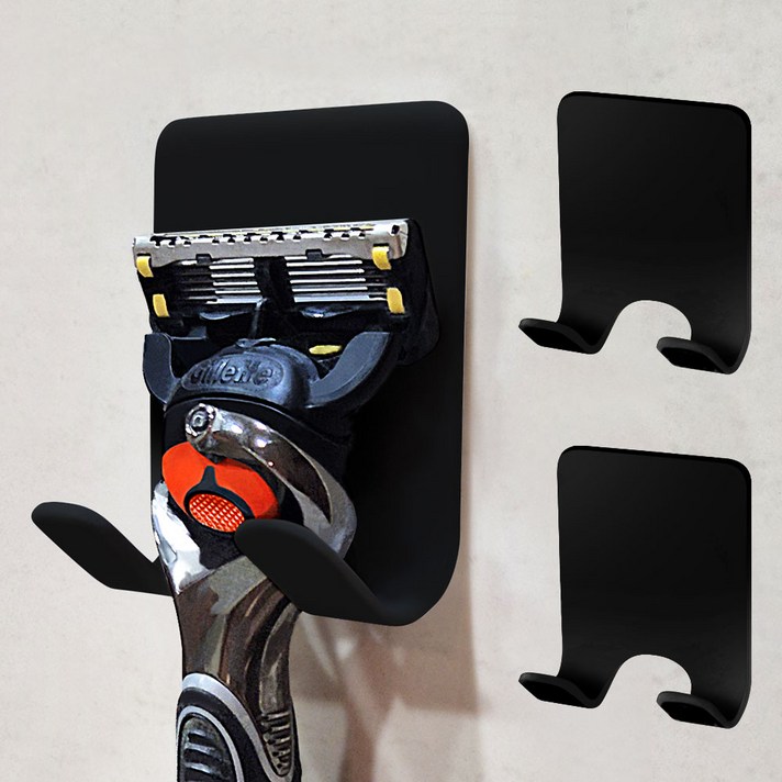 아루아 욕실공중부양 면도기거치대, 블랙, 2개