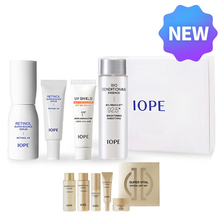 아이오페 레티놀 슈퍼 바운스 세럼 30ml 기획세트 슈퍼바이탈 견본 5종, 1세트