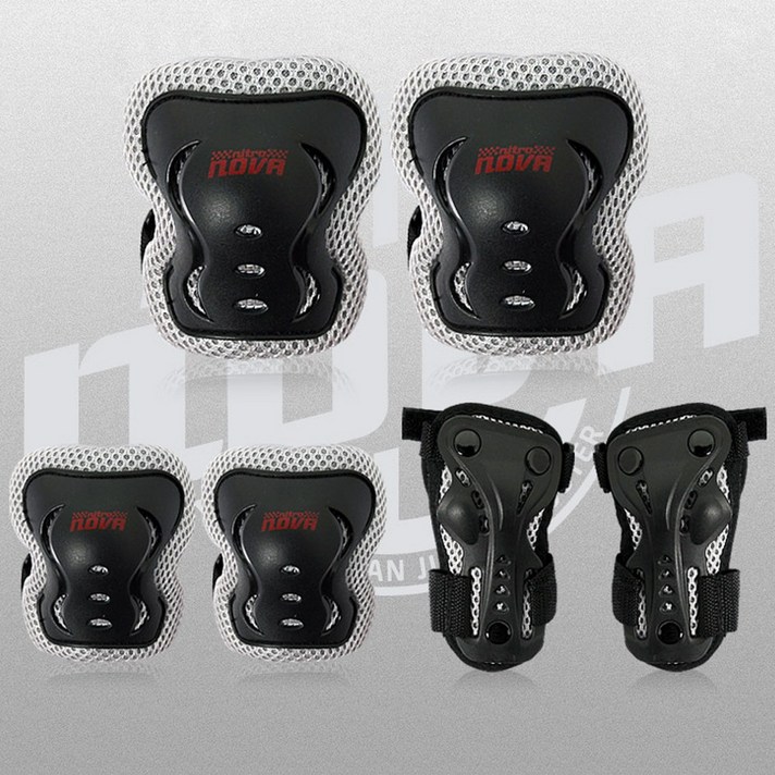 노바 보호대 어린이 킥보드보호대 SET 무릎,팔꿈치,손목 각 2PCS 총 6PCS, 단품