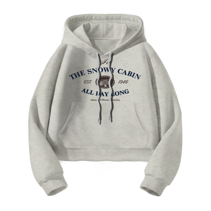 몰토벨리노 TSF 스노위케빈 세미오버핏 크롭 후드티