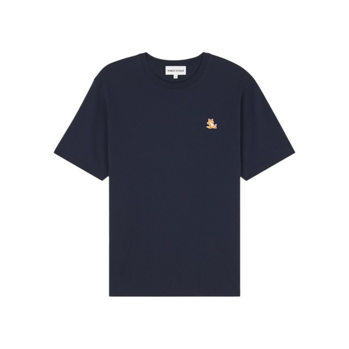 공식정품 메종 키츠네 24 남성 반팔티 칠렉스 폭스 패치 레귤러 반팔 티셔츠 잉크블루