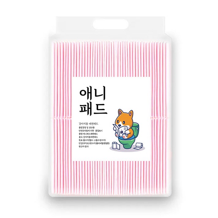 애니패드 강아지 배변패드 핑크 소형S x 33x45cm x 100매 x 14g