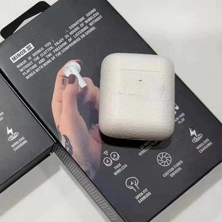 귀에  MARSHAL MINOR ANC M3 무선 블루투스 이어폰 소음 차단 스포츠 이어버드 M3