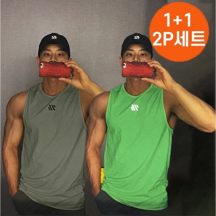 11 세트 헬스웨어 세트 남자 헬스 탑 근육 라인 무지 티 근육 라인 무지 티