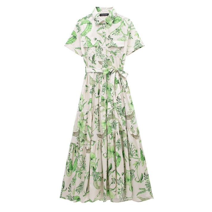 자라 벨트 셔츠 카라 반팔 여름 롱 원피스 ZARA