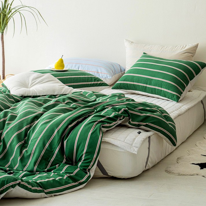 그레이스 기숙사 원룸 신학기 국내산 사계절 차렵이불 스마트 스트라이프 마이크로소프트 침구류