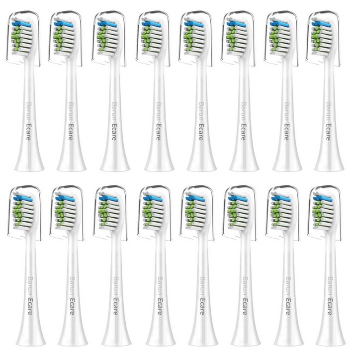 바른이케어 필립스 전동칫솔 호환용 전동 칫솔모 다이아몬드 HX6064P, HX6064DM, 16개