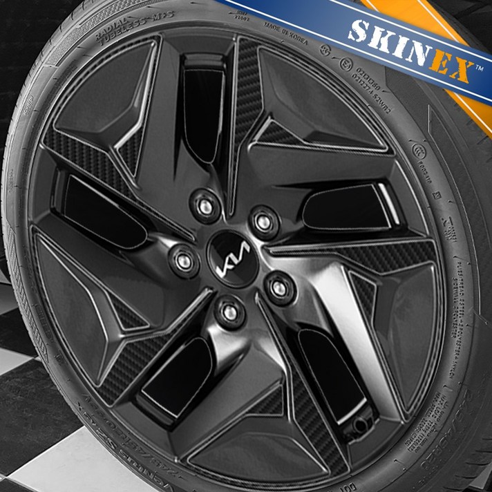 스킨엑스 쏘렌토 MQ4 3D카본 휠스티커 17인치 하이브리드, 쏘렌토 MQ4 17인치 하이브리드 3D카본, 1개