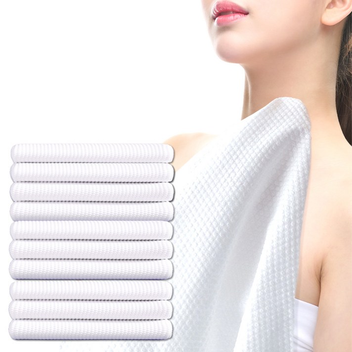 워터덕 비스코스100 일회용수건 개별포장 KC적합성검사확인, 30개, 화이트 60x30cm