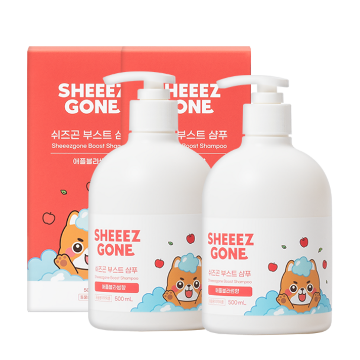 쉬즈곤 저자극 부스트 강아지 샴푸 애플블라썸향, 500ml, 2개 쉬즈곤 저자극 부스트 강아지 샴푸 애플블라썸향, 500ml, 2개