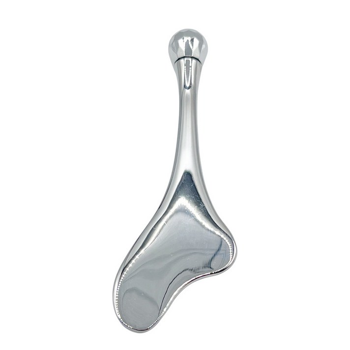 원더템즈 하트괄사 괄사마사지기 두피 바디 얼굴괄사 하트롤러 승모근괄사, 하트 실버 괄사 벨벳 파우치 포함, 1개