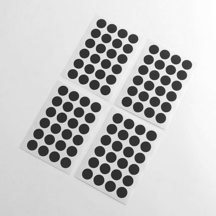 단색스티커 16mm 컬러 원형 스티커 60매세트블랙 동그라미 도트 원형스티커 칭찬스티커