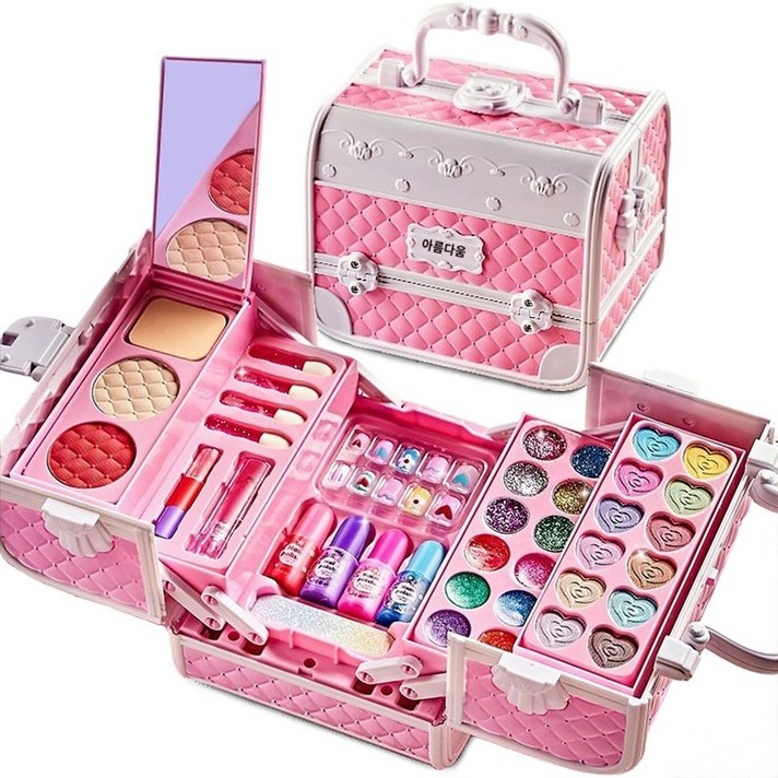 키즈뷰티 장남감 가방 완구세트 프로페셔널 장남감 선물박스 놀이세트 화장놀이 세트