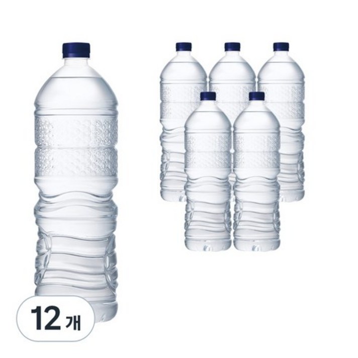 강원평창수 무라벨 생수, 2L, 12개