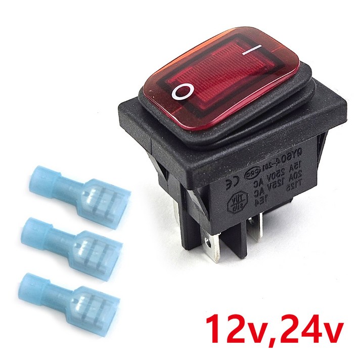 지제이 스위치 20A 사각 소형스위치 락스위치 12v 24v 220v 지제이 스위치 20A 사각 소형스위치 락스위치 12v 24v 220v