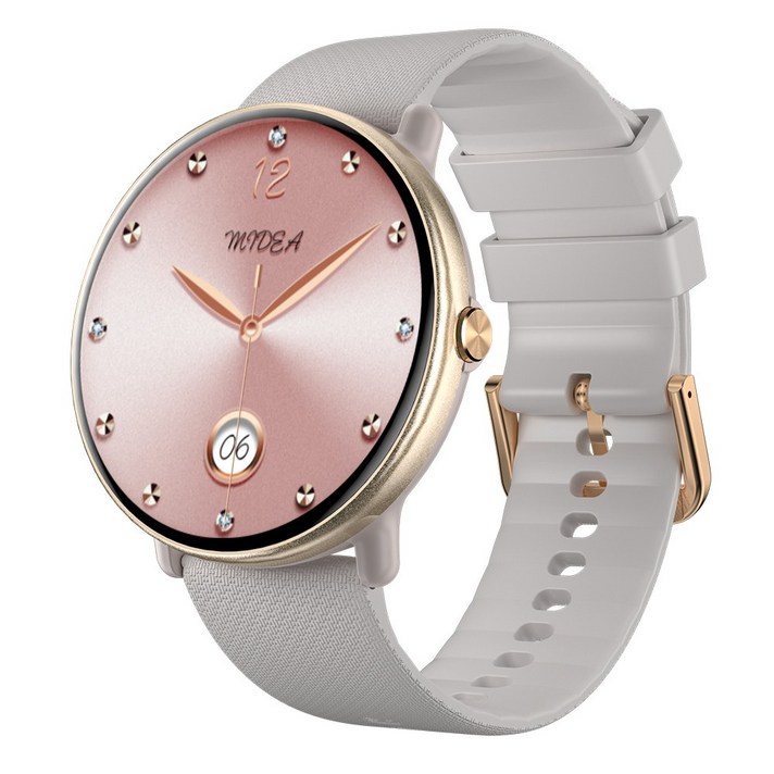 와피크 AMOLED 통화가능 1.43인치 스마트워치 Y6 대화면 한글판 AOD가능, GPS 블루투스, 3.6cm, 골드