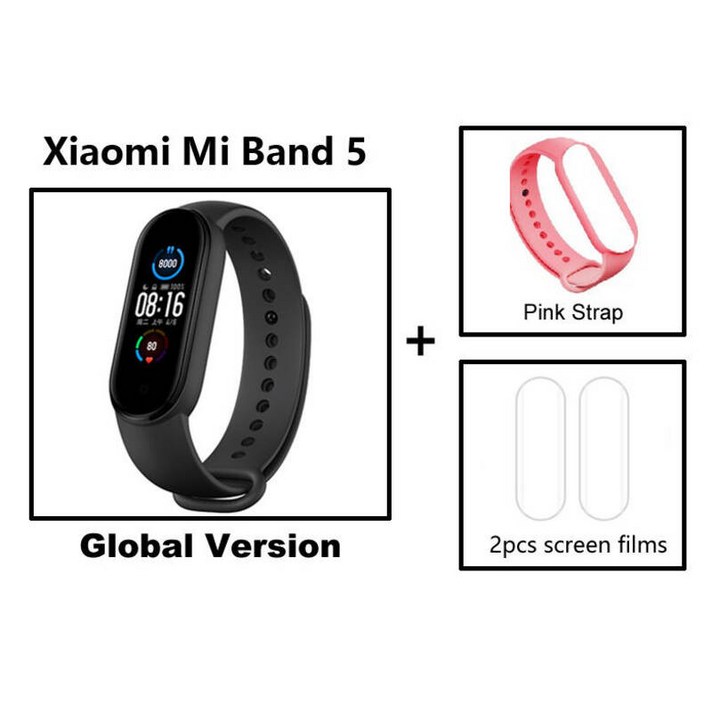 Xiaomi Mi Band 5 스마트 팔찌 피트니스 트래커 혈액 산소 심박수 모니터 수면 단계 수영 스포츠 APP 푸시 알람
