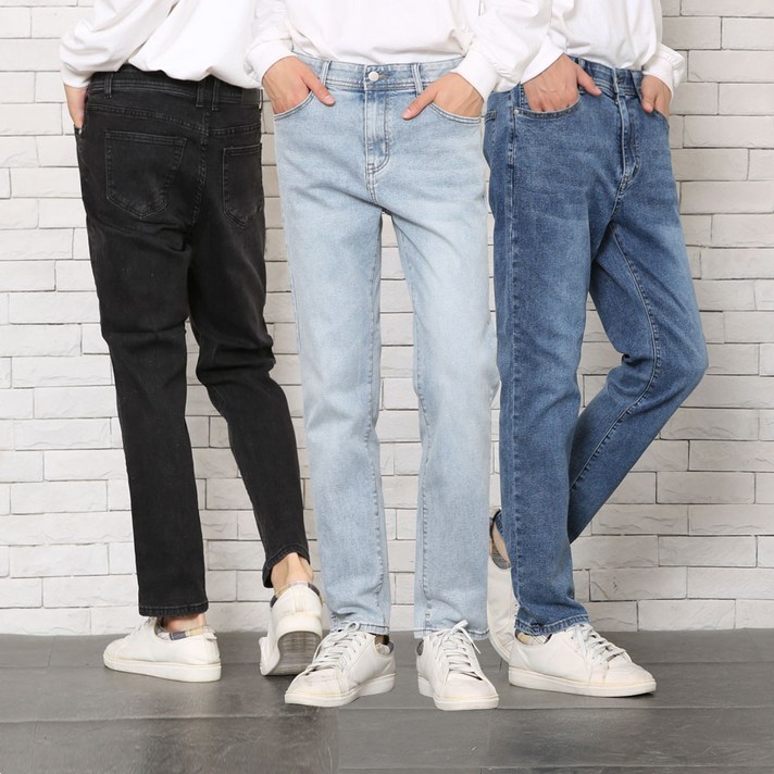 남자청바지 시그니처 슬림스트레이트 4컬러 데님