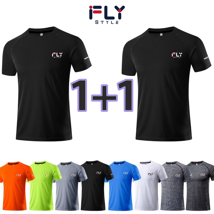 FLY Style 11 남여공용 반팔 트레이닝복 티셔츠