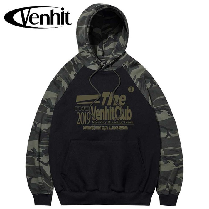 매장발송 벤힛 남여공용 후드티 오버핏 오버사이즈 커플티 카모 후드티