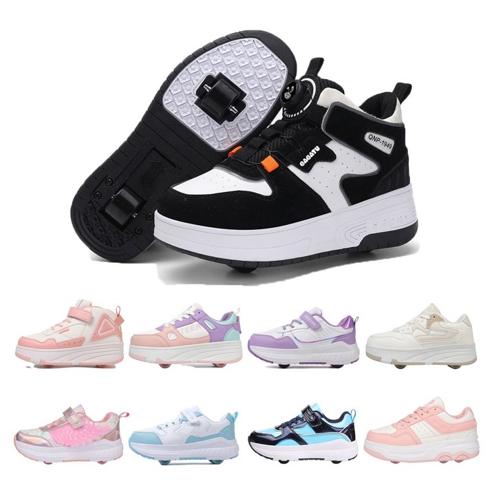 PHTEER 롤러슈즈 하이탑 바퀴달린운동화 롤러스케이트 2륜 T01