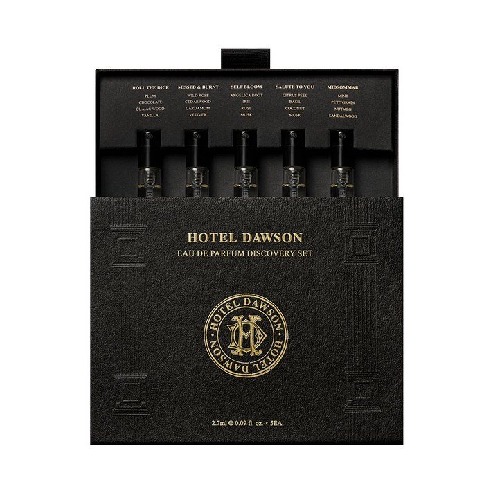 호텔도슨 오드퍼퓸 디스커버리세트 2.7ML 5종 호텔도슨 오드퍼퓸 디스커버리세트 2.7ML 5종