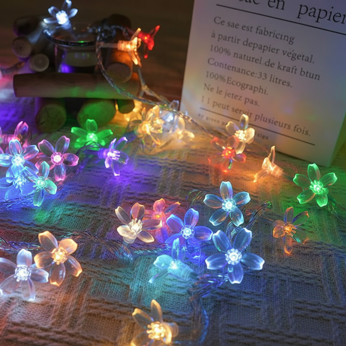 밤이예뻐 다온미 태양광 친환경 정원 캠핑 벚꽃조명 전구 12m 100