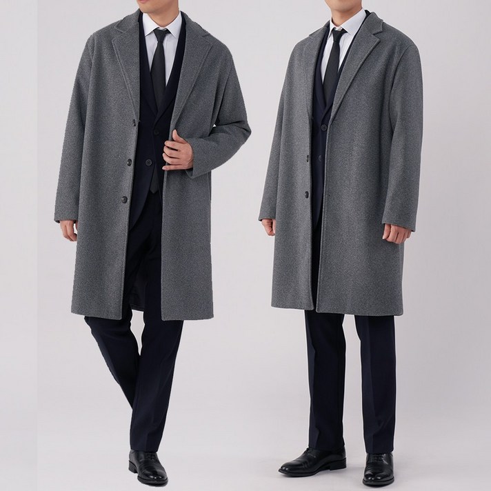 팀스핏 남성용 M3XL 4컬러 울 오버핏 싱글코트 빅사이즈