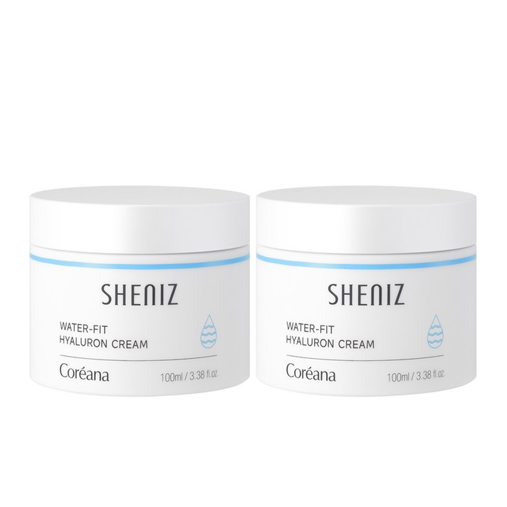끈적임 NO깊은 수분감피부진정 까지 코리아나 쉬니즈 워터핏 히알루론 크림 100ml X 2개, 2개, 100ml