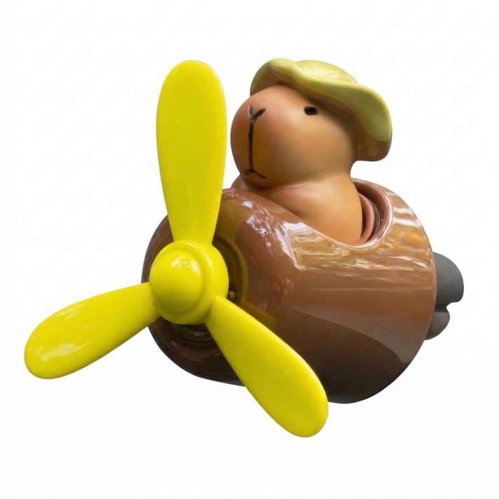 코람데오샵 차량용 송풍구방향제 카피바라 본체리필알약2종 구성품