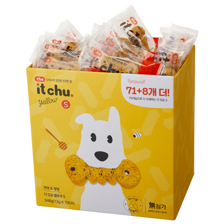 잇츄 강아지 더 잇츄 옐로우 S 덴탈껌, 혼합맛밀웜마누카꿀, 948g, 1개