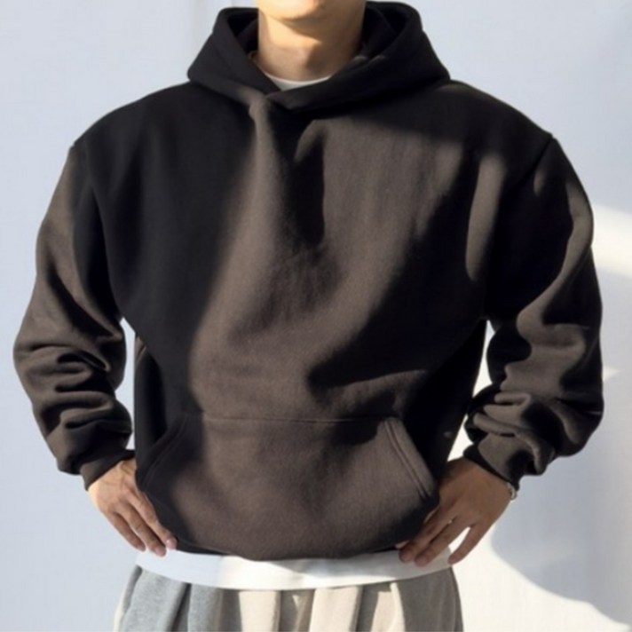 PACIENCIA 무지 오버핏 후드 기모