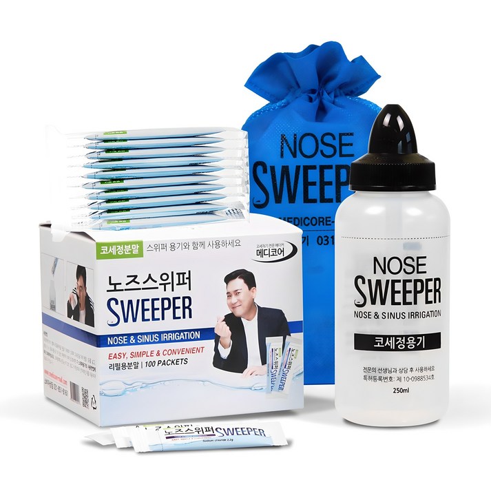 노즈스위퍼 코세척기  코세척분말 120포