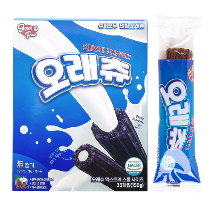 슈퍼포우 오래츄 강아지 덴탈껌, 혼합맛블루베리크랜베리, 150g, 1개